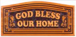 Plaque: God Bless Our Home [Curved] - Shalom